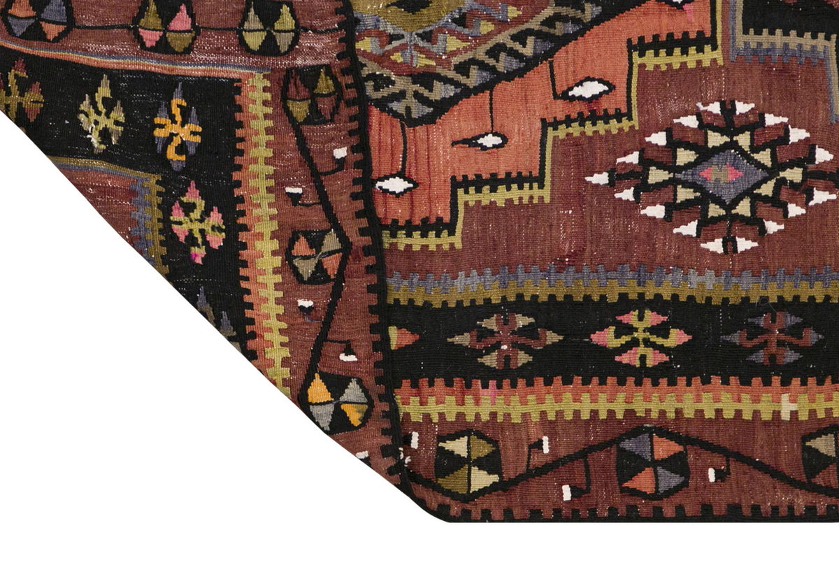 Vintage Kayseri Kilim Runner, 112 x 422 cm, 3.8 x 13.10 ft