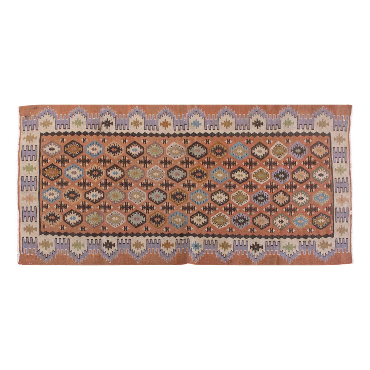 Vintage Kilim Rug, 2.9 x 5.3 ft Rug, 85 x 153 cm