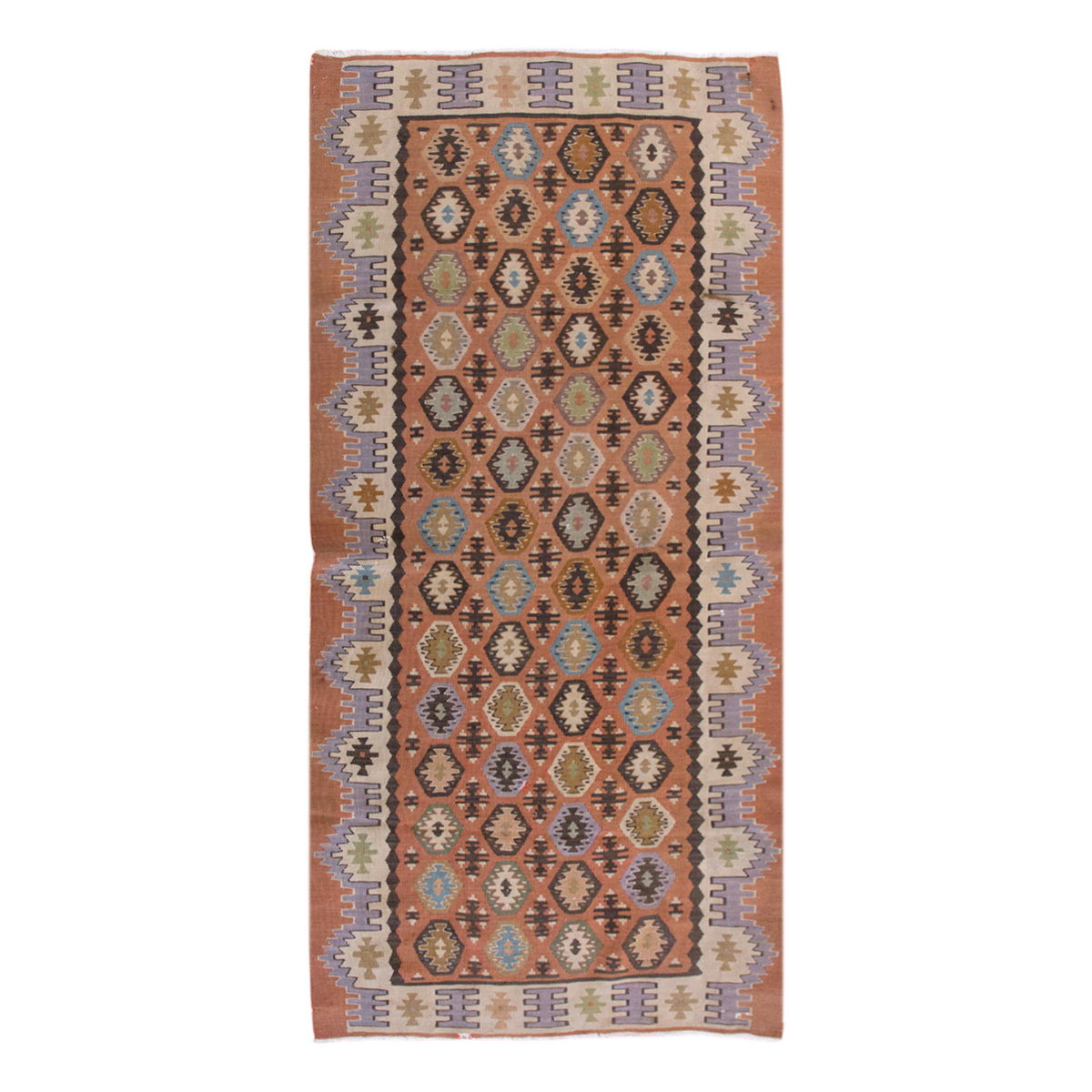Vintage Kilim Rug, 2.9 x 5.3 ft Rug, 85 x 153 cm