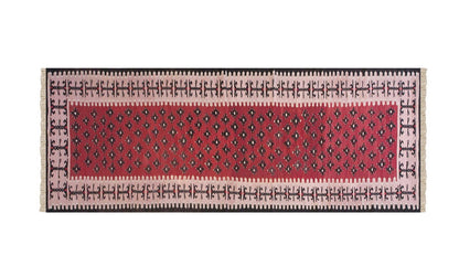 Vintage Kilim Runner Rug, 3.4 x 11.5 ft Rug, 102 x 348 cm