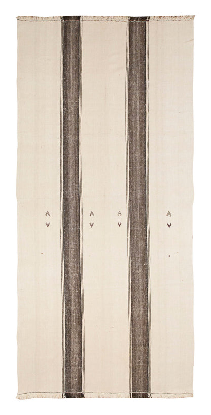 Vintage Kilim Runner,Wool Turkish Kilim Rug,  5'6 x 12'8 feet & 167 x 385 cm