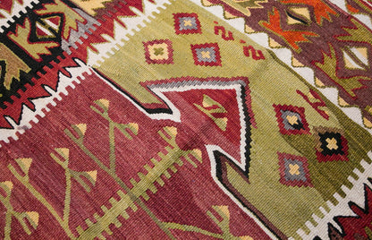Vintage Konya Akviran Kilim, 96 x 112 cm, 3.1 x 3.8 ft