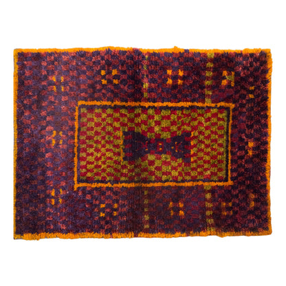 Vintage Konya Karapınar Tulu Rug, 113x150 cm (3.7x4.9 ft)