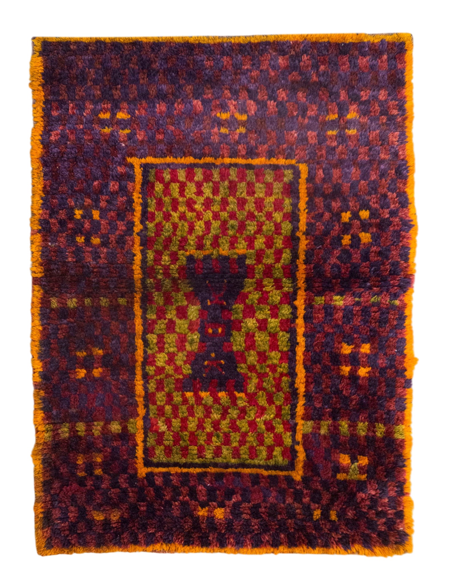 Vintage Konya Karapınar Tulu Rug, 113x150 cm (3.7x4.9 ft)