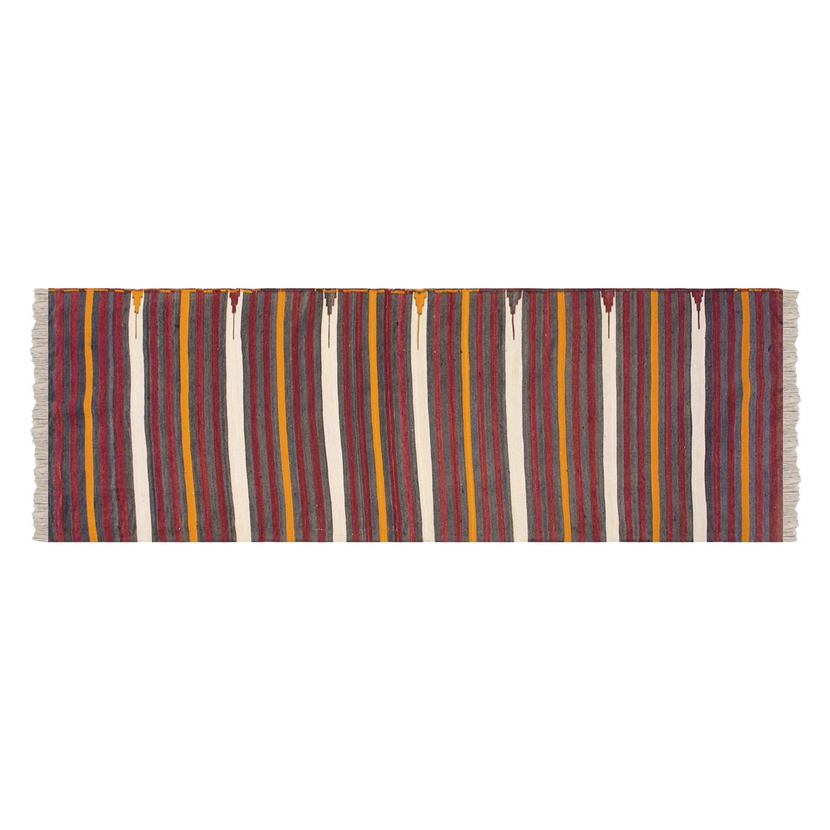 Vintage konya kilim, 2.4 x 12.3 ft, 73 x 375 cm kilim,