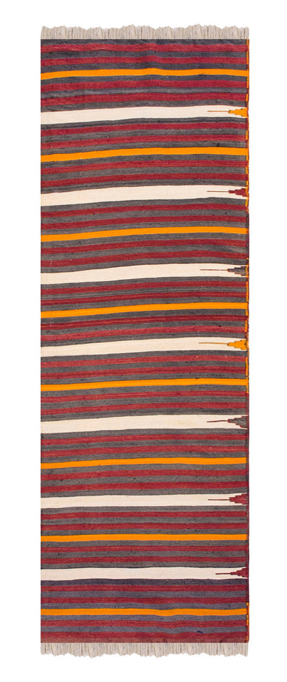 Vintage konya kilim, 2.4 x 12.3 ft, 73 x 375 cm kilim,