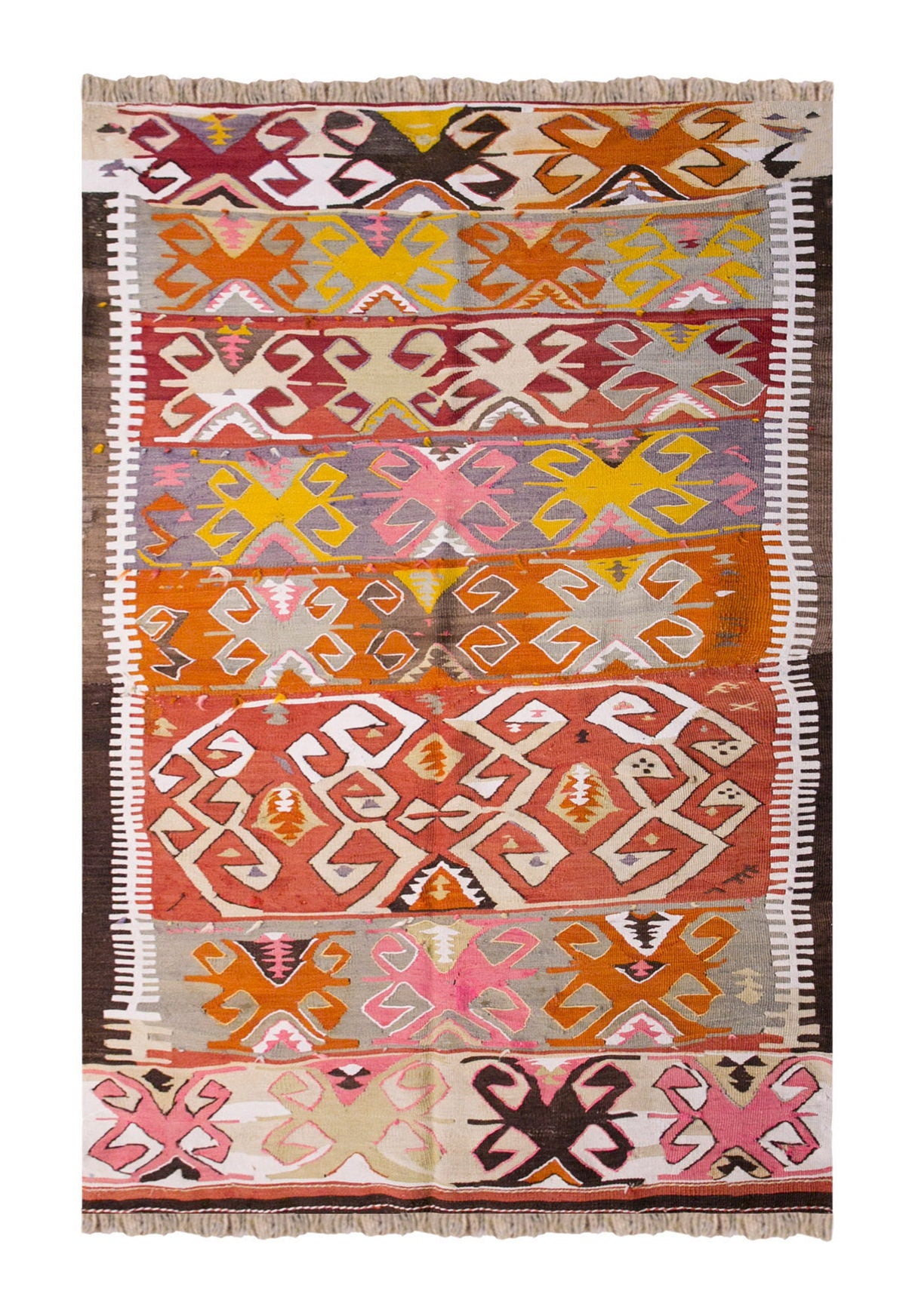 Vintage Konya Kilim Rug, 111 x 184 cm ≈ 3.7 x 6 ft