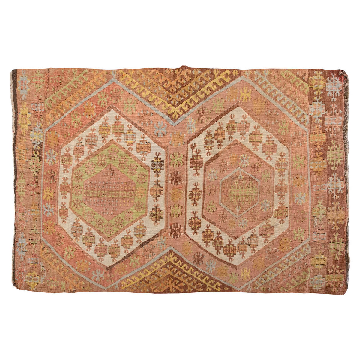 Vintage Konya Otamış Kilim Rug, 107 x 164 cm ≈ 3.6 x 5.4 ft