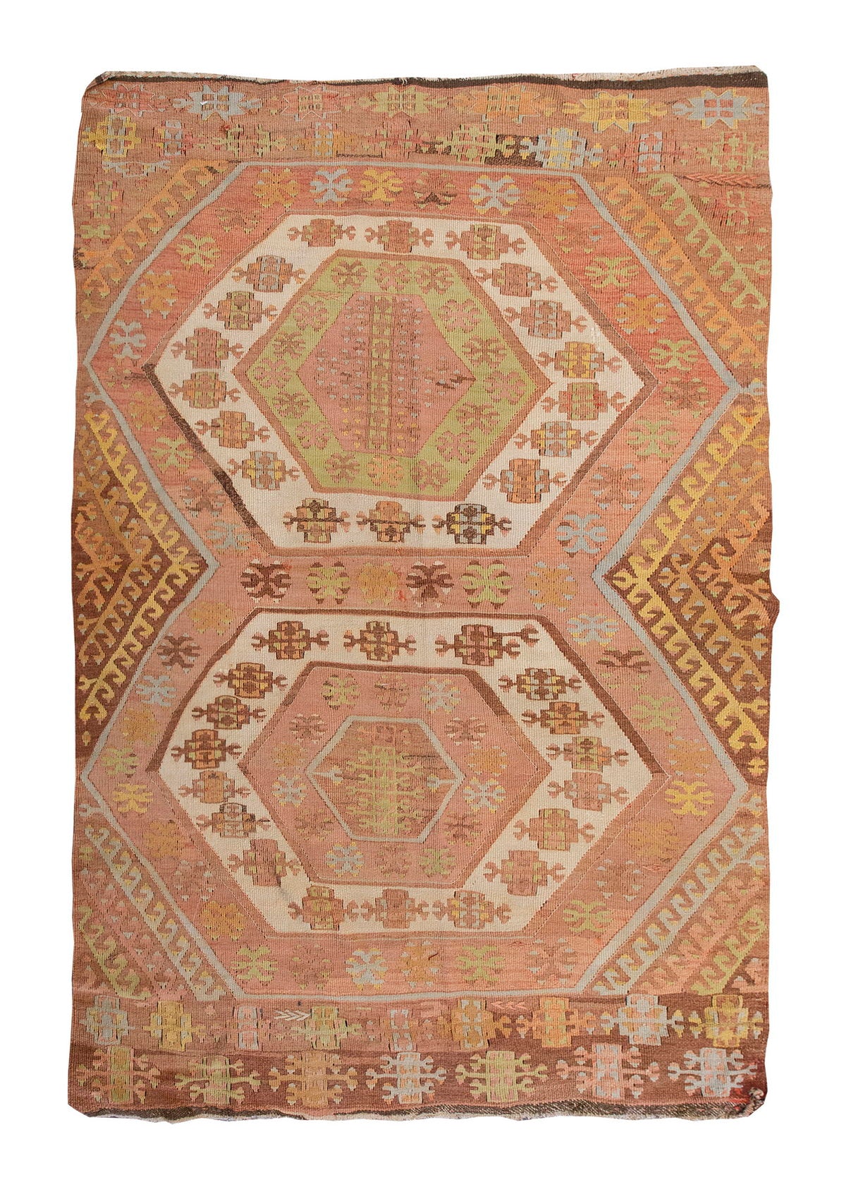 Vintage Konya Otamış Kilim Rug, 107 x 164 cm ≈ 3.6 x 5.4 ft