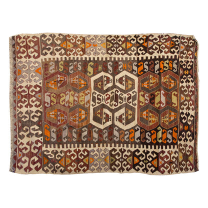 Vintage Konya Rug, 128 x 157 cm, 4.2 x 5.1 ft