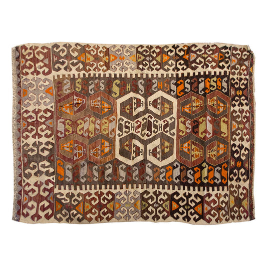 Vintage Konya Rug, 128 x 157 cm, 4.2 x 5.1 ft