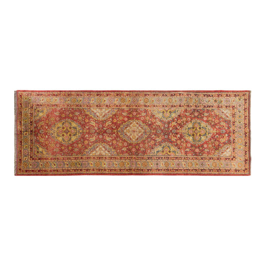 Vintage Konya Sille Wool Runner Rug 4'2" x 13'1" | 127 x 400 cm, 100-Year-Old Handwoven Turkish Rug