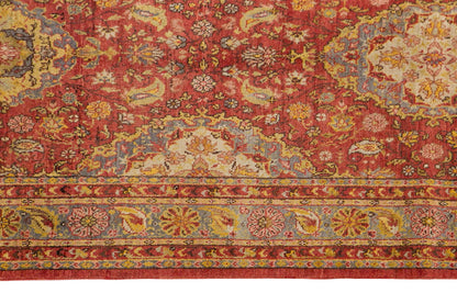 Vintage Konya Sille Wool Runner Rug 4'2" x 13'1" | 127 x 400 cm, 100-Year-Old Handwoven Turkish Rug