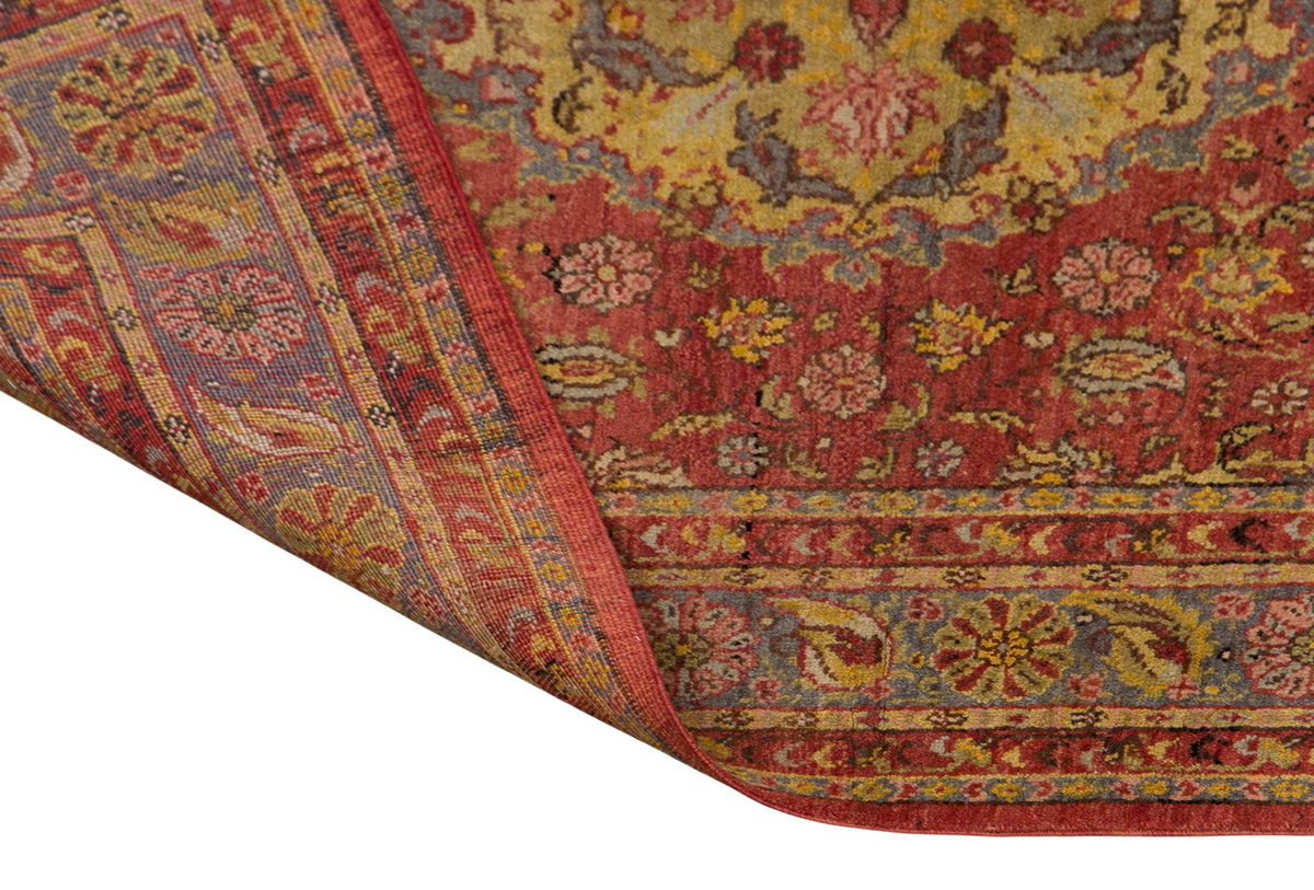 Vintage Konya Sille Wool Runner Rug 4'2" x 13'1" | 127 x 400 cm, 100-Year-Old Handwoven Turkish Rug