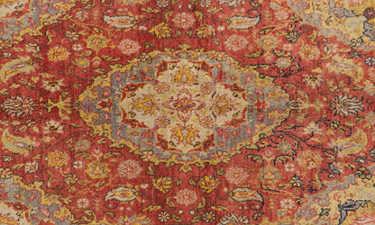 Vintage Konya Sille Wool Runner Rug 4'2" x 13'1" | 127 x 400 cm, 100-Year-Old Handwoven Turkish Rug