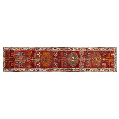 Vintage Kurdish Herki Hallway Rug - 85x427 cm / 2.8×14 feet