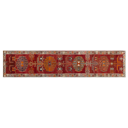 Vintage Kurdish Herki Hallway Rug - 85x427 cm / 2.8×14 feet