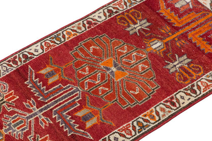 Vintage Kurdish Herki Hallway Rug - 85x427 cm / 2.8×14 feet