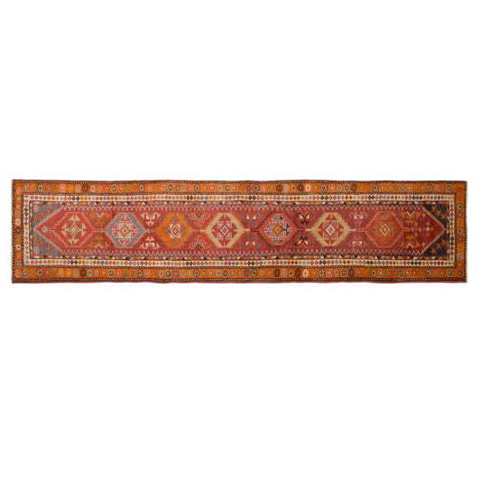 Vintage Kurdish Herki Runner  83x365 cm (2.7x12 ft)