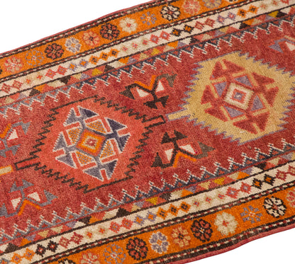 Vintage Kurdish Herki Runner  83x365 cm (2.7x12 ft)