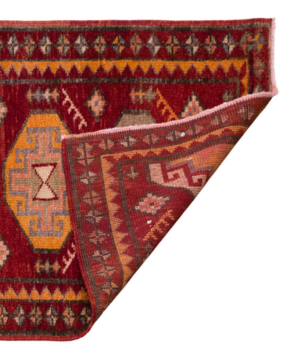 Vintage Kurdish Herki Runner 90x375 cm (3x12.3 ft)