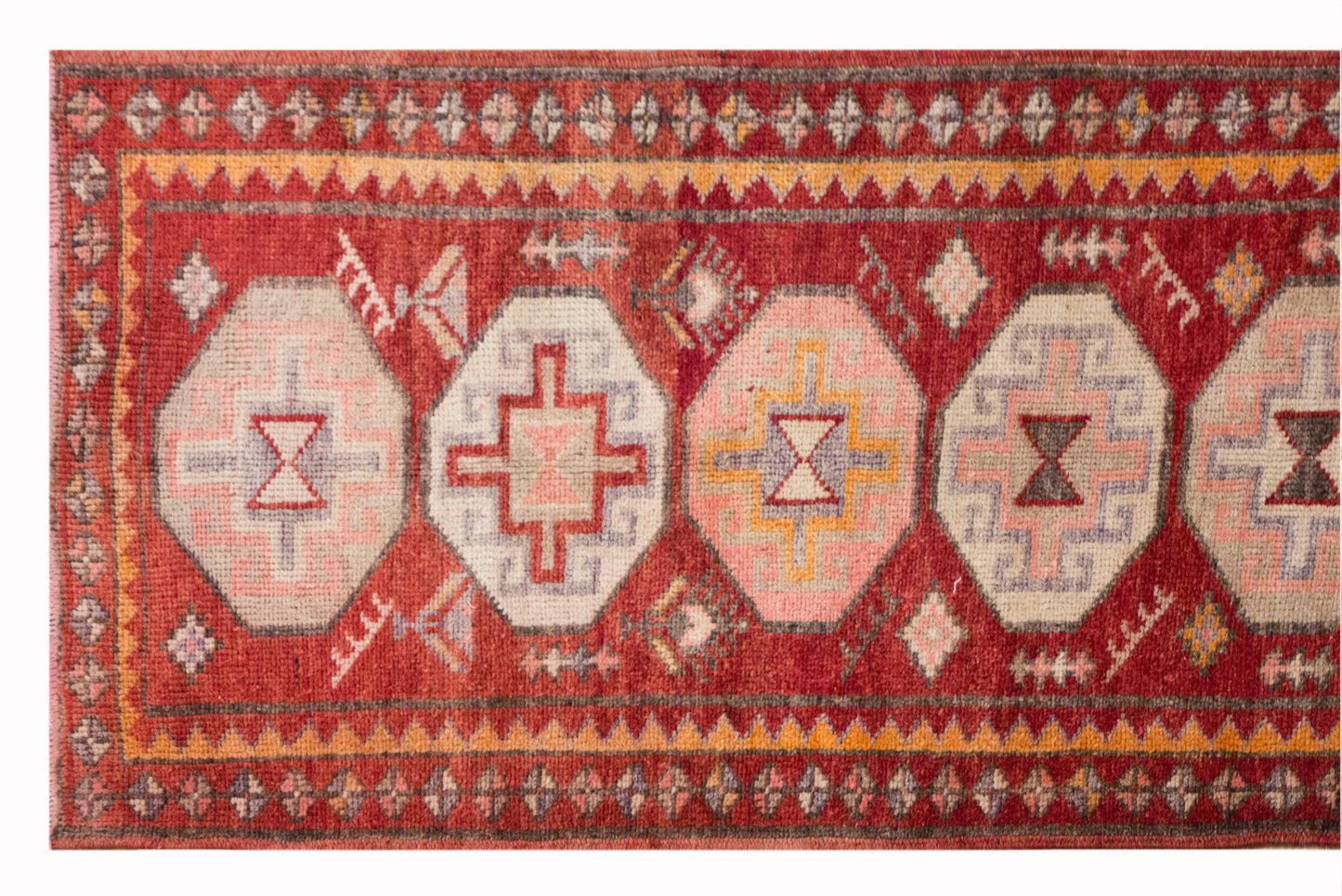 Vintage Kurdish Herki Runner 90x375 cm (3x12.3 ft)