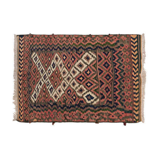Vintage Kurdish Rug, 3.10 x 5.1 ft, 119 x 156 cm