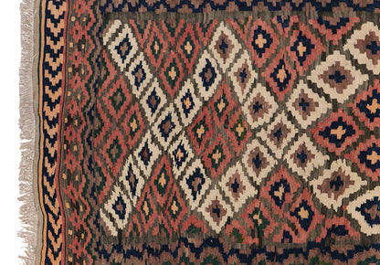Vintage Kurdish Rug, 3.10 x 5.1 ft, 119 x 156 cm