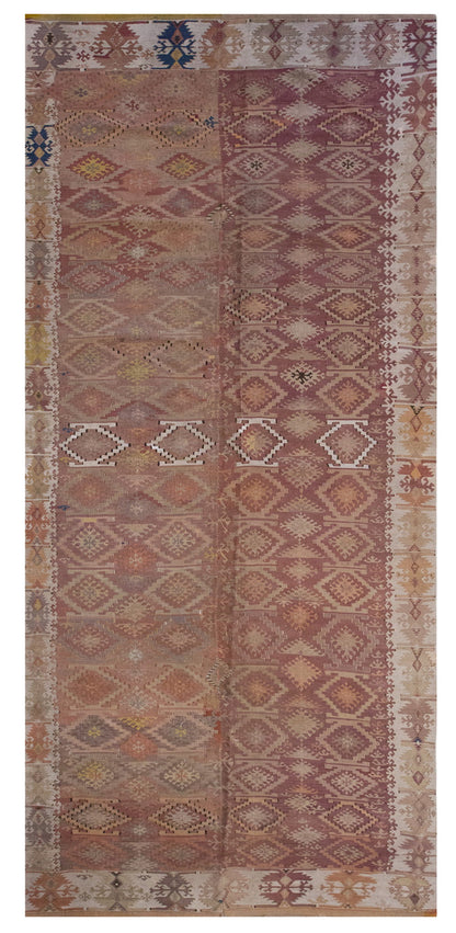 Vintage Large Adana Kilim,  182 x 440 cm / 6 x 14.5 ft Kilim