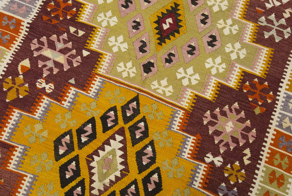 Vintage Large Adana Kilim, 148 x 380 cm / 5 x 12.6 ft Kilim