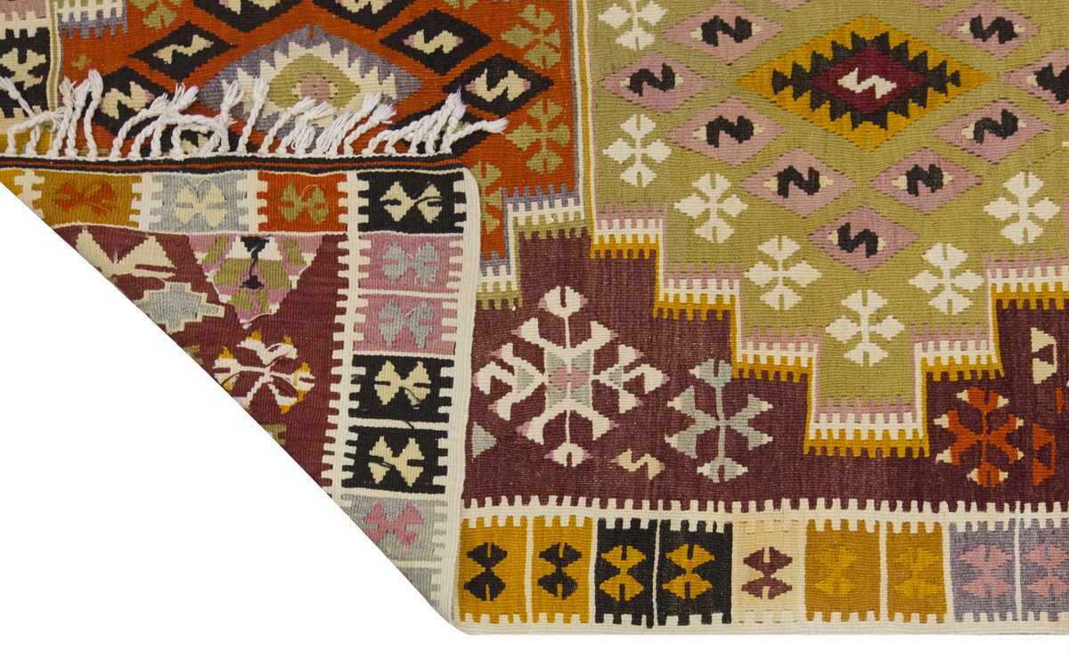 Vintage Large Adana Kilim, 148 x 380 cm / 5 x 12.6 ft Kilim
