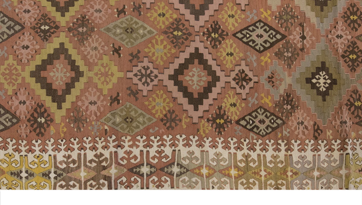 Vintage Large Adana Kilim, 181 x 402 cm / 6 x 13.2 ft Kilim