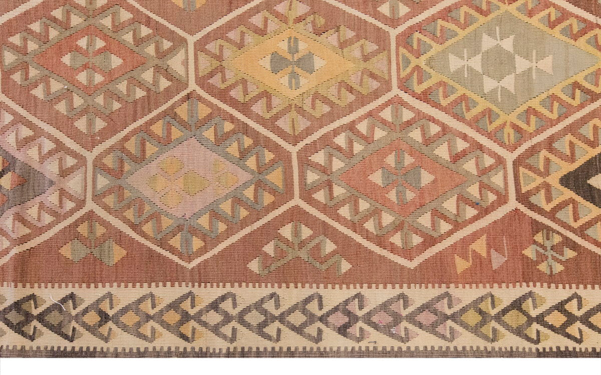 Vintage Large Adana Kilim, 185 x 254 cm / 6 x 8.4 ft Kilim