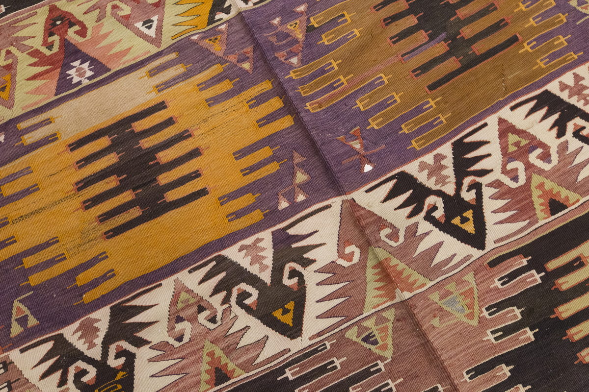 Vintage Large Adana Kilim, 204 x 270 cm / 6.8 x 9 ft Kilim