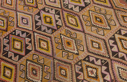 Vintage Large Adana Kilim, 235 x 471 cm / 7.9 x 15.5 ft Kilim