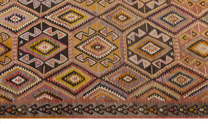 Vintage Large Adana Kilim, 235 x 471 cm / 7.9 x 15.5 ft Kilim