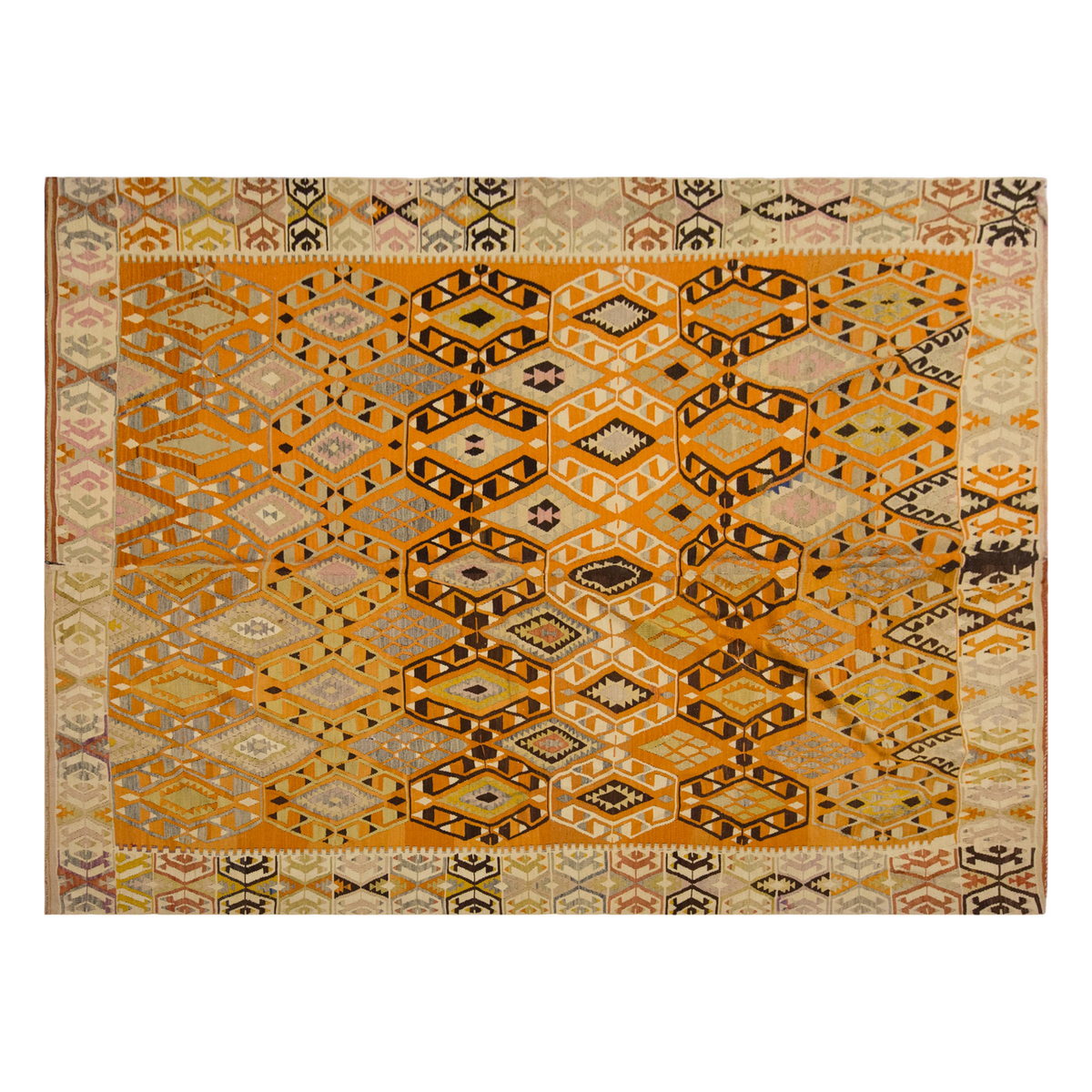 Vintage Large Adana Kilim, 240 x 276 cm / 8 x 9 ft Kilim