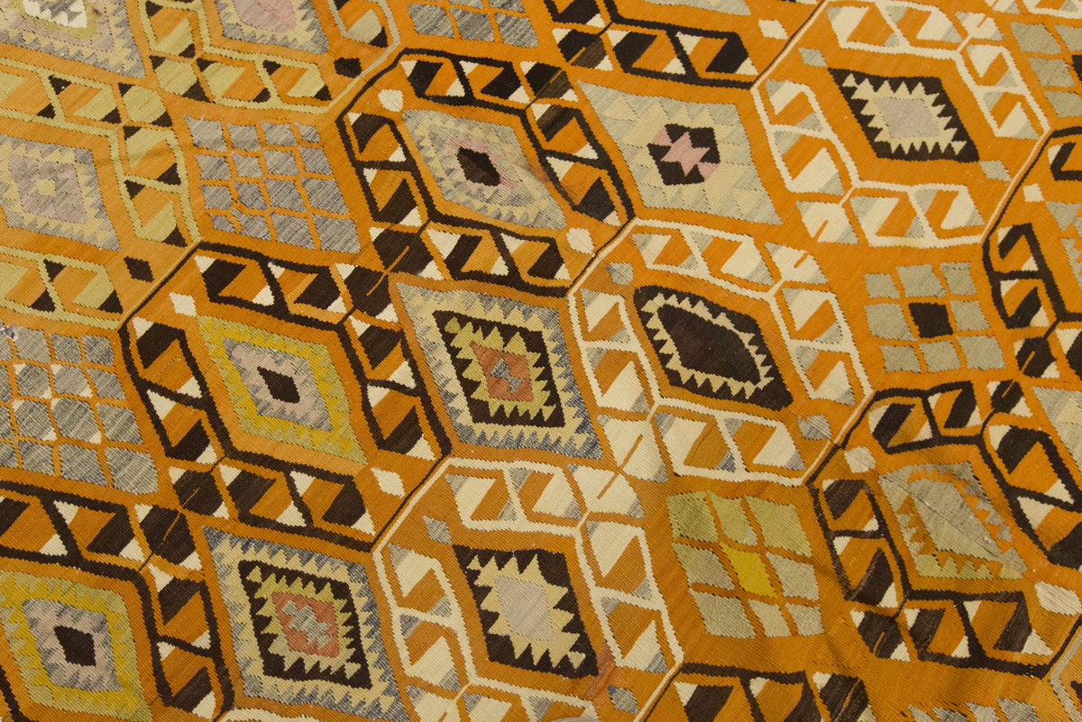 Vintage Large Adana Kilim, 240 x 276 cm / 8 x 9 ft Kilim