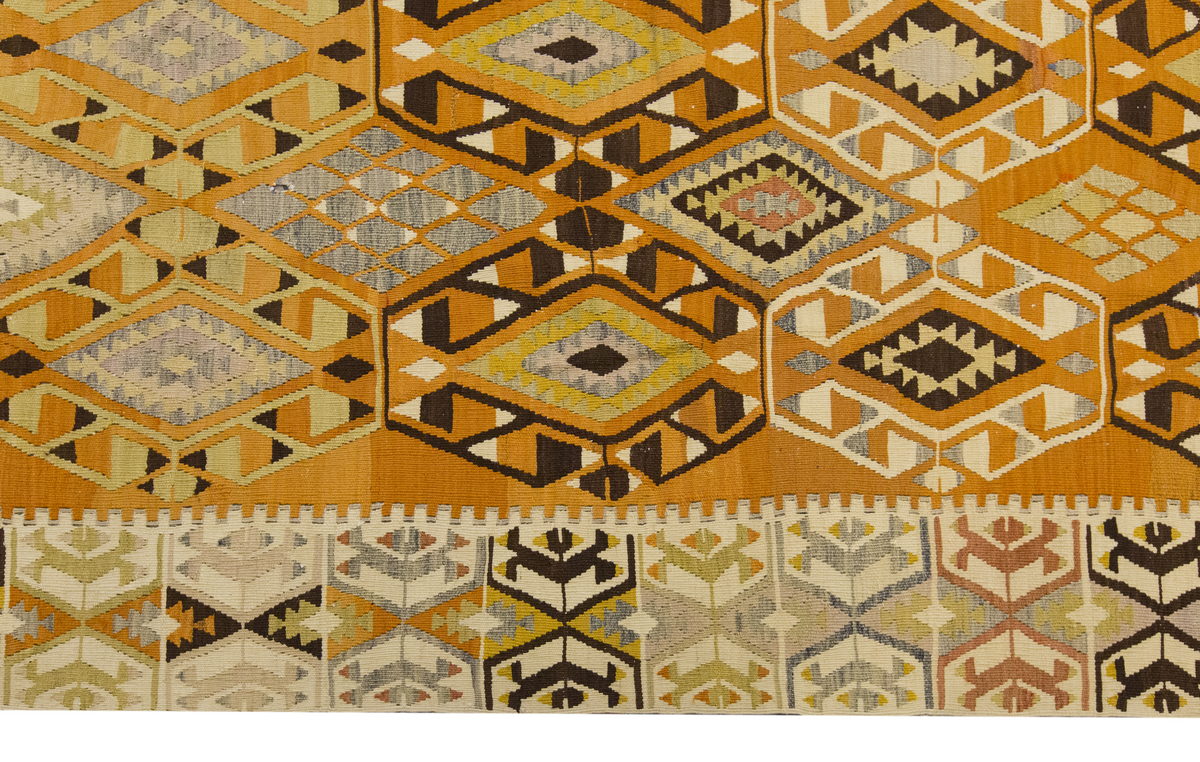 Vintage Large Adana Kilim, 240 x 276 cm / 8 x 9 ft Kilim