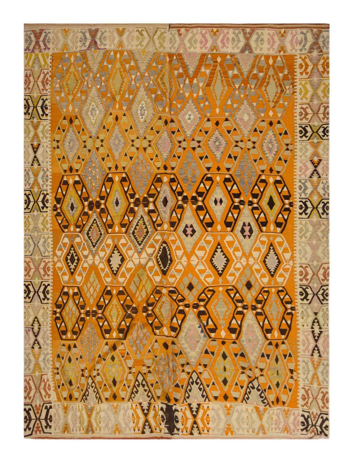 Vintage Large Adana Kilim, 240 x 276 cm / 8 x 9 ft Kilim