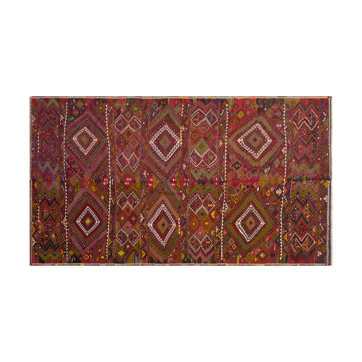 Vintage Large Adıyaman Kilim, 194 x 426 cm / 6.4 x 14 ft Kilim