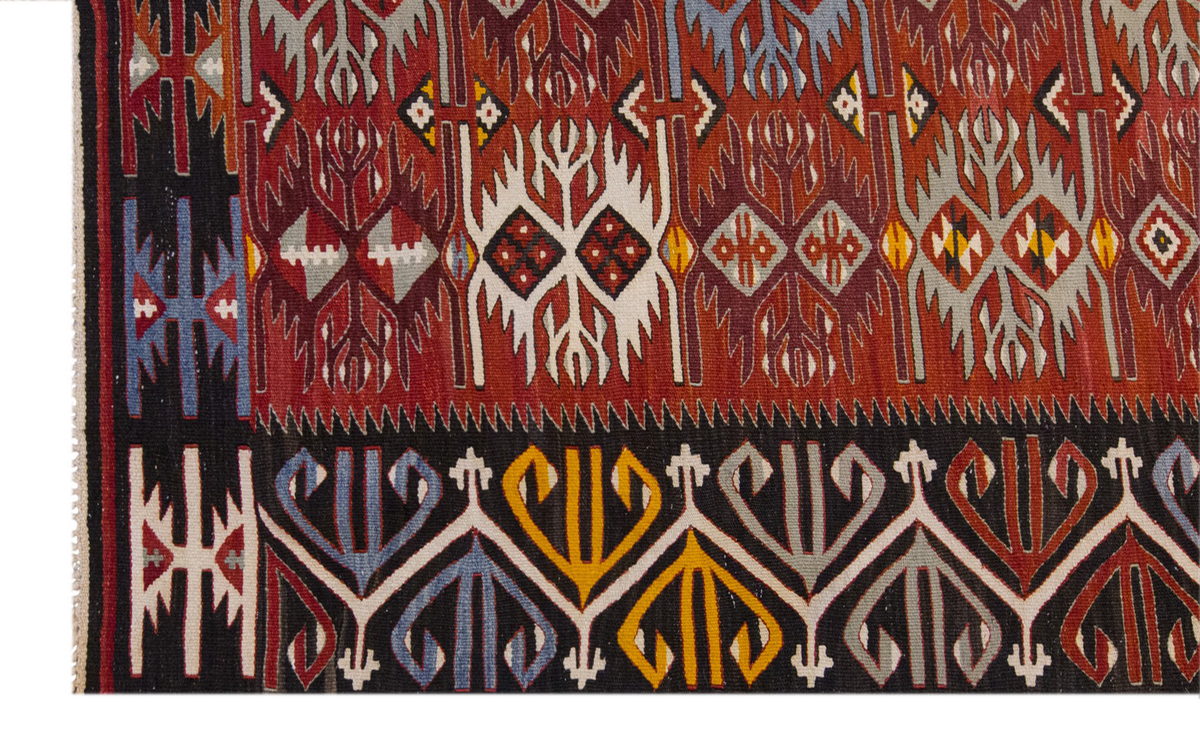 Vintage Large Afyon Dazkırı Kilim, 196 x 334 cm / 6.5 x 11 ft Kilim
