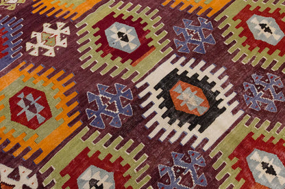 Vintage Large Afyon Dazkırı Kilim, 220 x 391 cm / 7.3 x 13 ft Kilim