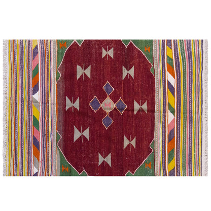 Vintage Large Afyon Kilim, 144 x 210 cm / 4.9 x 7 ft Kilim