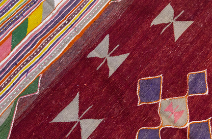 Vintage Large Afyon Kilim, 144 x 210 cm / 4.9 x 7 ft Kilim