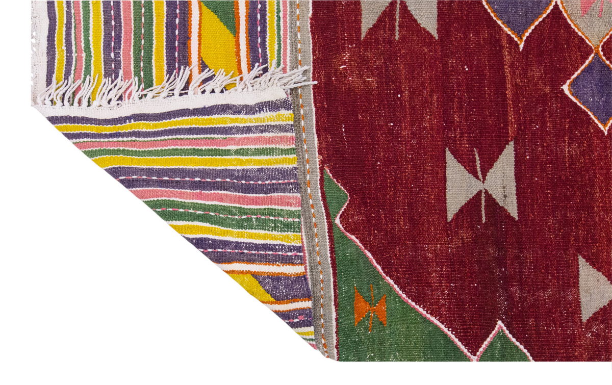 Vintage Large Afyon Kilim, 144 x 210 cm / 4.9 x 7 ft Kilim