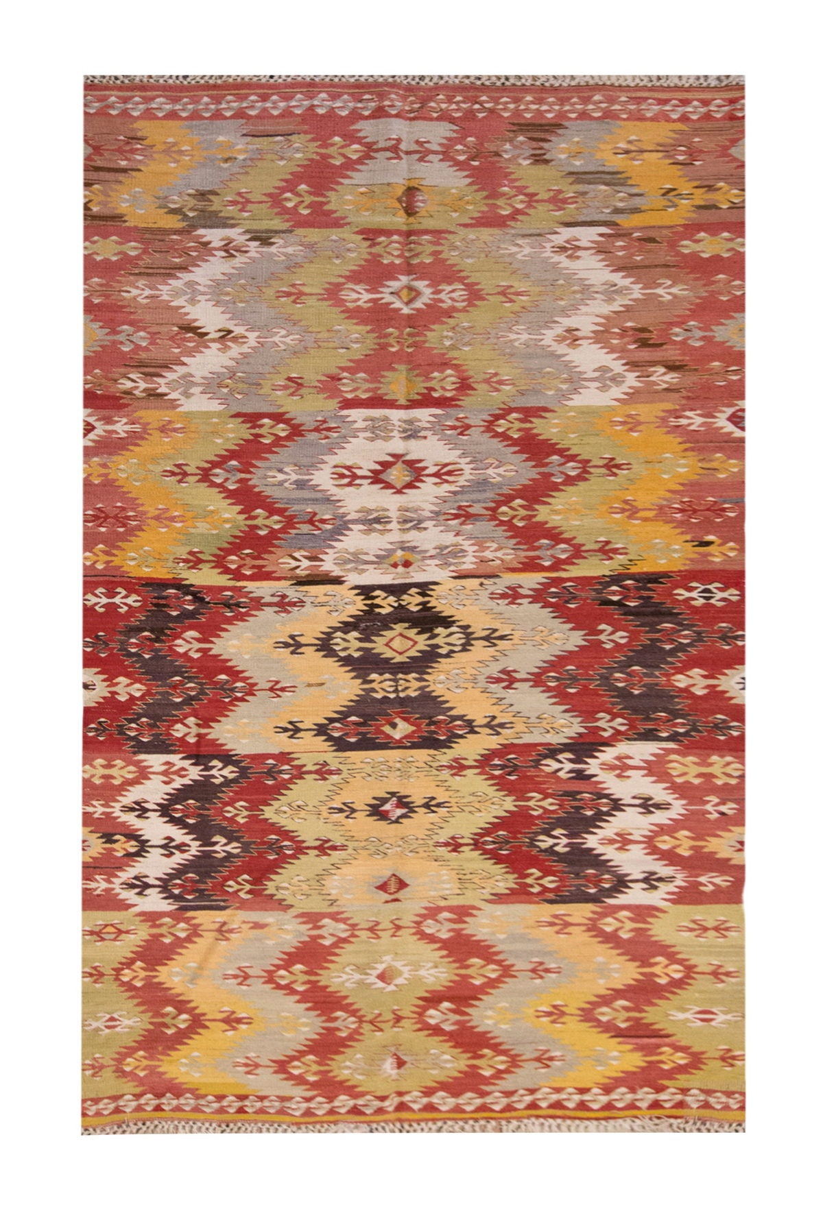 Vintage Large Afyon Kilim, 158 x 299 cm / 5.2 x 10 ft Kilim