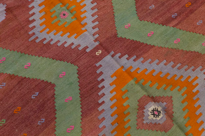 Vintage Large Afyon Kilim, 166 x 285 cm / 5.5 x 9.4 ft Kilim