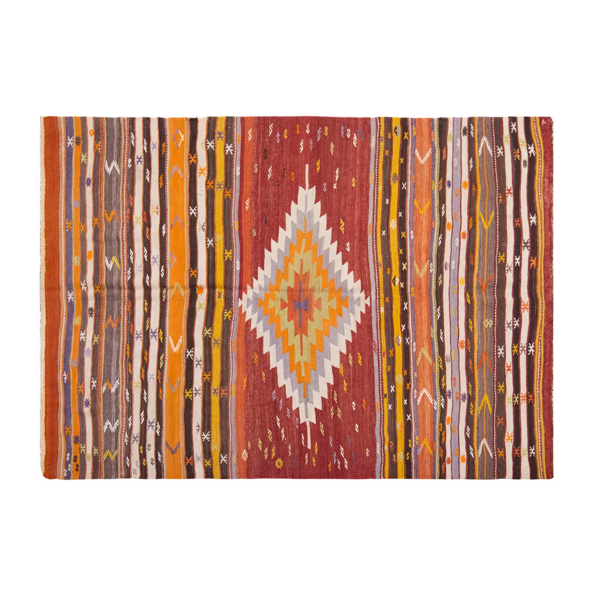 Vintage Large Afyon Kilim, 170 x 234 cm / 5.7 x 7.8 ft Kilim