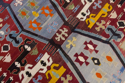 Vintage Large Afyon Kilim, 186 x 310 cm / 6.1 x 10.2 ft Kilim
